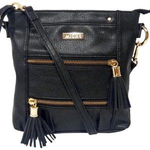 "Morgan" Faux Leather Gold Tone Hardware Crossbody